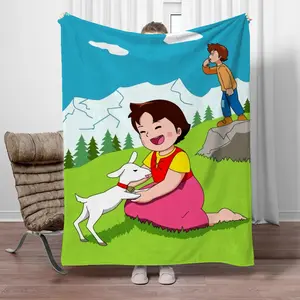Heidi Friend Character Traditional Blanket - Wrinkle-Resistant, Breathable, All-Seasons Luxury King-Size Throw for Decorative Sofa, Bed, Trips