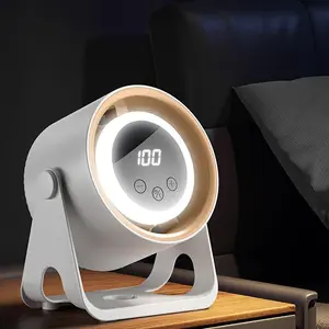Rechargeable Wall Mounted Fan, 360° Rotation Direction Fan with 5-speed Wind Power & Warm Night Light, Multifunctional Small Fan for Home
