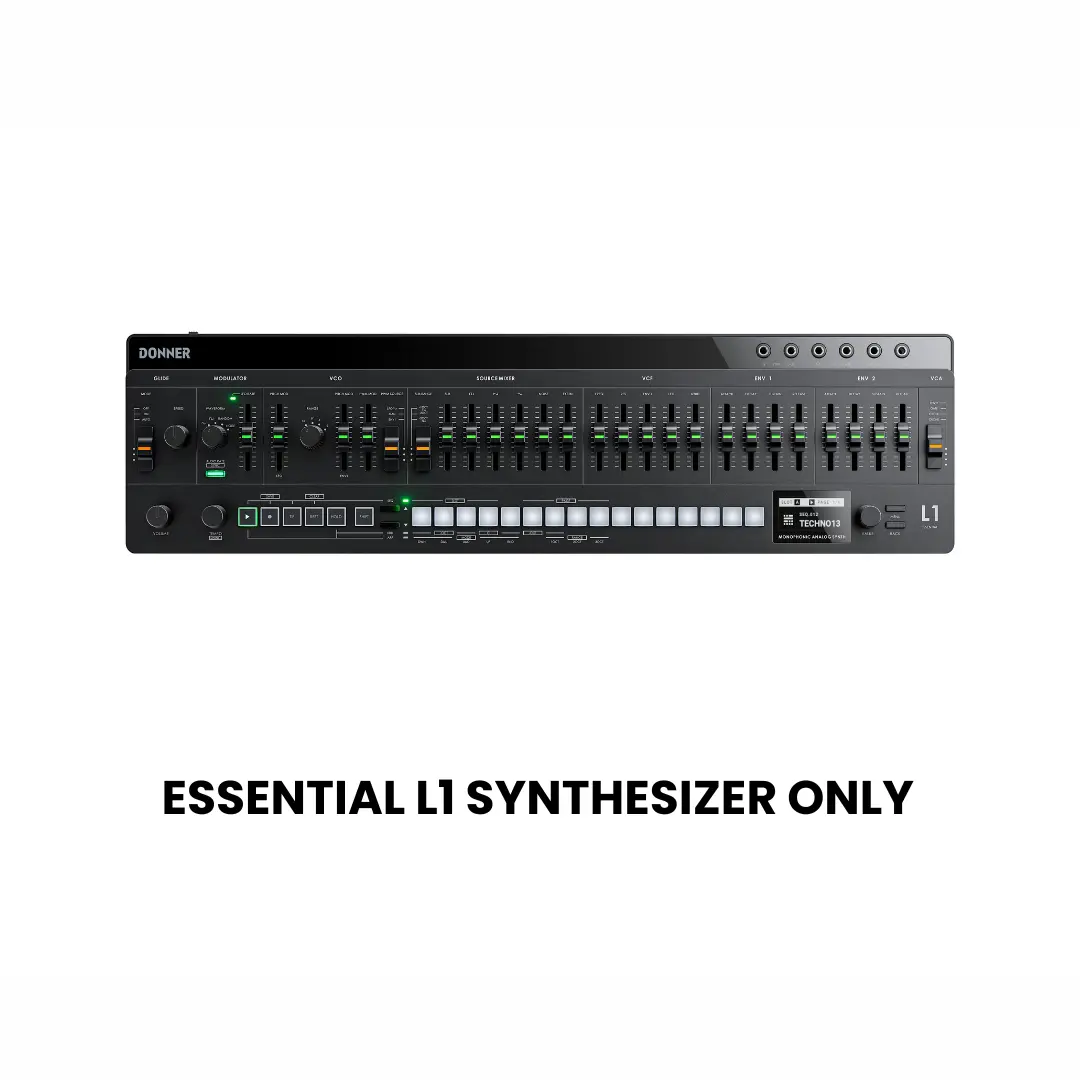 Donner Essential L1 Monophonic Analog Synthesizer - Audio Music Recording Equipment with Manufacturer Warranty for Musical Creation, Manufacturer Warrenty