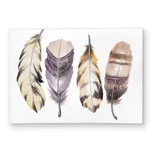 Begin Home Decor C1ROAR57AZ91ZM 5 x 7 ft. Purple Feather Set - Purple Bird Outdoor Area Rug for Home Decor - Rectangle