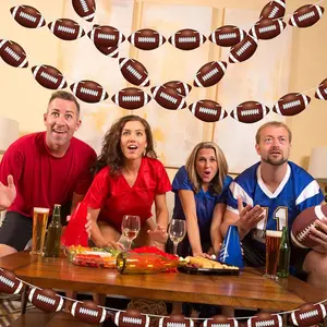 Rugby-Themed Party Banners Set, Birthday Party Flags, Hanging Decorations, Assembly Celebration Tags, Party Decorations