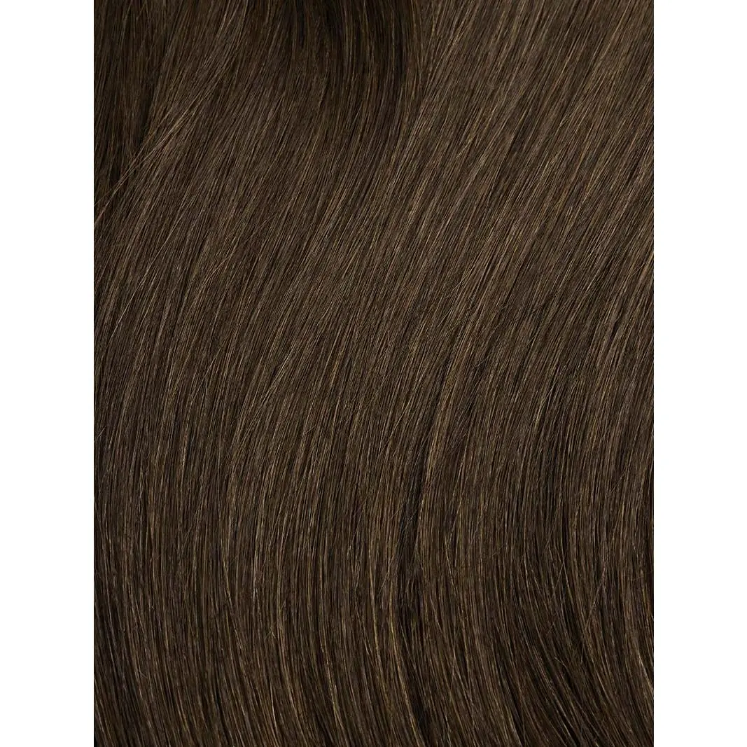 16" Seamless Medium Natural Brown Clip-Ins (160g)