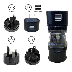 Universal Travel Adapter for USA, EU, UK, AUS,Worldwide Power Plug Converter With 2 USB for Home or travel or office , hashtag, Christmas Gifts For Men/Women, TikTokShopCyberMonday