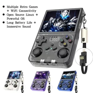 R36xx Retro Handheld Game Console 64GB, 15000+ Games, 12 Emulators, 3000mah Battery, Rechargeable Portable Console, Compact, 3.5 Inch HD Screen, Open Source Linux System, Handheld Gaming