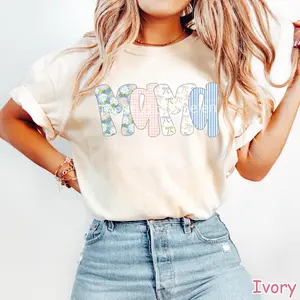 [ SALE UP TO 43% ] Comfort Colors Coquette Floral Mama Tee, Unique Mother's Day Gift, Trendy Spring Mom T-Shirt