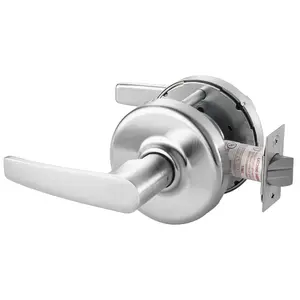 212 MAIN Corbin Russwin Cl3300 Series Zinc Armstrong Lever & D Rose Privacy Door Security Lock, Grade 1 Extra Heavy Duty Handle Door Hardware, Satin Chrome, 2-3/4" Backset Cylindrical Doorknob