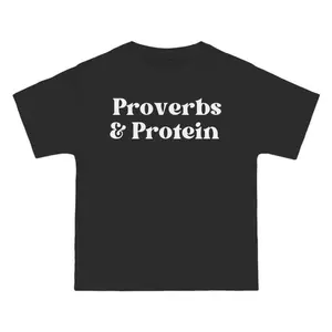 Proverbs And Protein Pump Cover T Shirt for Weight Lifting and Powerlifting Workout Shirt Women Men Gym Gift