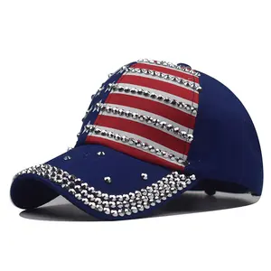 1 Pack Patriotic American Flag Baseball Cap - Diamond Striped Design, Adjustable Unisex Sun Cap, Suitable for July 4th, Outdoor Sports, Running and Independence Day Celebrations, Stylish Sports Cap, Lightweight Headgear, Casual Wear