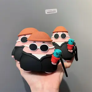 1 piece of Patrick Star cosplay killer Leon headphone case,Cute wireless Bluetooth earphone case, Earphone protective cover, drop resistant, durable accessory, suitable for AirPods pro3/1/2/3/4/pro/pro2