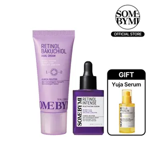 [SOME BY MI] 7 Days Glass Skin Retinol Set – Retinol Serum & Collagen Moisturizer for Pore Minimizing, Barrier & Soothing Care – Korean Skin Care