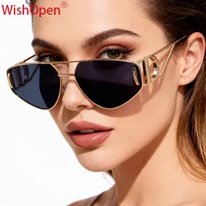 [WishOpen] 2026 New European and American Fashion Cat Eye Sunglasses for Women, Trendy and Personalized Outdoor Street Sunscreen Sunglasses for Women