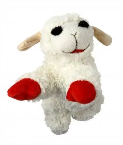 Multipet Lamb Chop Plush Dog Toy 6" Multipet Lamb Chop Plush Dog Toy 6"