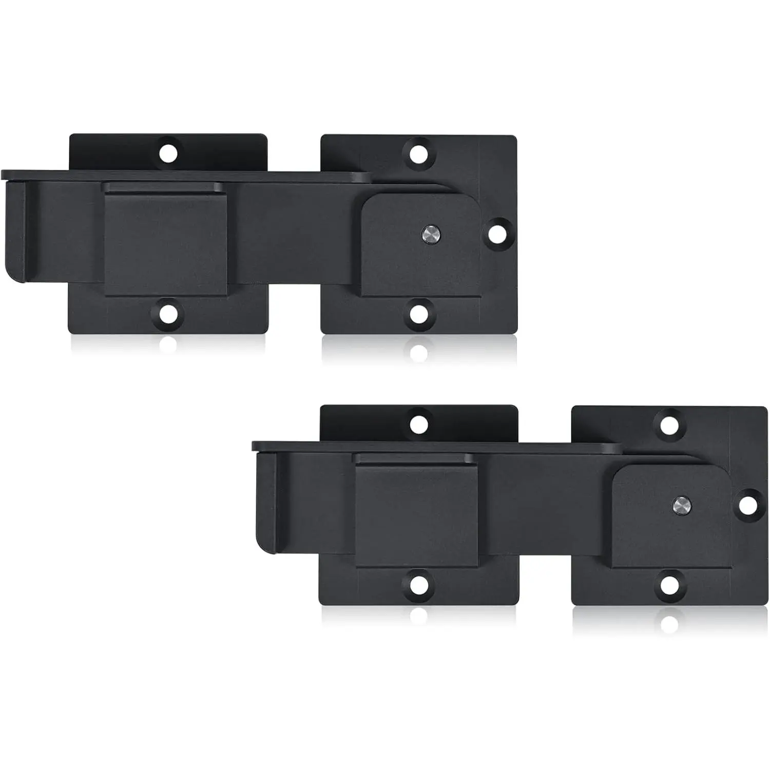 7.5" Flip Gate Latch Lock with Padlock Holes 2Pack, 4mm Heavy Duty  Alloy Door Latch for Outdoor Wooden Fence, Swing and Sliding Open Gate, Double Gate, Barn Door, Shed, Vinyl Fence