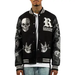 Vidar Black Varsity Jacket