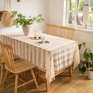 1pc Boho Tablecloth, Embroidered Lace Rectangular Table Runner, Perfect for Dining Tables, Buffets, Weddings, Holidays
