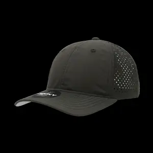 212 MAIN Dog & Cat Perforated Performance Trucker Dad Hat, 6-Panel Low Profile, Moisture-Wicking, Relaxed Crown, Black, 1 Size Fits Most, Casual Pet Accessory, Trucker Hat