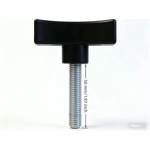 5/16"-18 Male Thread Wing Nut Knob 2 inch Diameter with 2 inch Long Threaded Post for Lawn Mower, Woodworking Tools & Jigs, Clamps Umbrella Base, (Pack of 10)