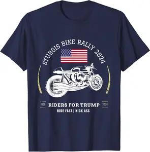 Sturgis South Dakota Bike Rally 2024 Trump VINTAGE TEE Unisex T-Shirt Hoodie Sweatshirt Tank Top