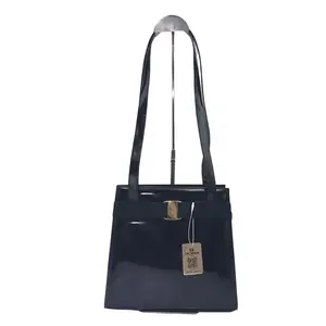 Pre-owned SALVATORE FERRAGAMO france Shoulder Bags H2 Ferragamo black Vara Patent Leather Bow Tote Bag 26295
