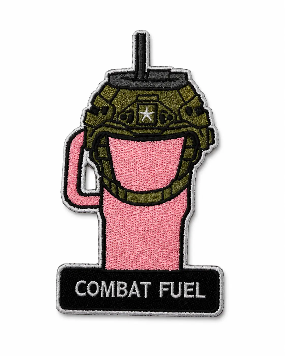 Combat Fuel Embroidered Morale Patch, Sew-On Textile Accessory for Sewing & Fabric Projects