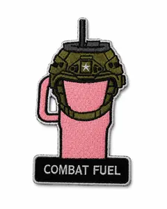 Combat Fuel Embroidered Morale Patch, Sew-On Textile Accessory for Sewing & Fabric Projects