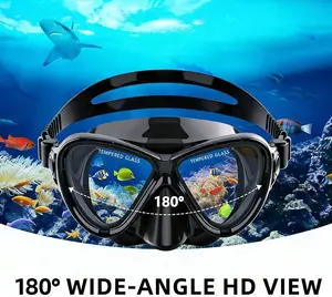 Adult Diving Mask with Nose Cover Comfortable Fit for Summer Snorkeling and Scuba Diving goggles drysuit  tempered glass wide view proof fog divinggear leak boy panoramic snorkel mask anti-fog uv protection outdoorfun spring shine kit safe breathing
