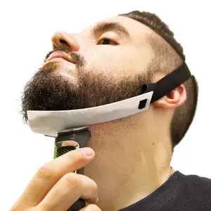 Beard Shaper Neckline Guide - Hands-Free & Flexible, The Ultimate Shaping Template, Trimmer, Lineup Stencil Kit beard liner tool outliner (White) Easy to Use Convenient
