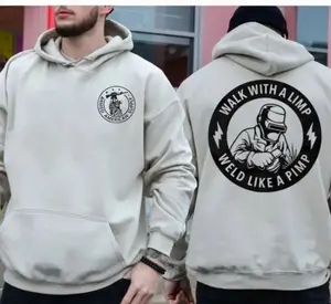 Welding Hoodie, Walk With A Limp Weld Like A Pimp Graphic Design, Unisex Pullover for Welders