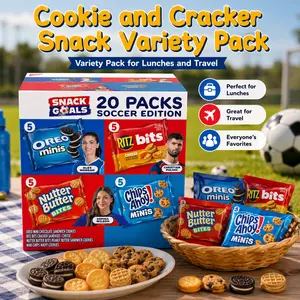 Cookie and Cracker Snack Variety Pack, Mini Sandwich Cookies and Cheese Cracker Bites