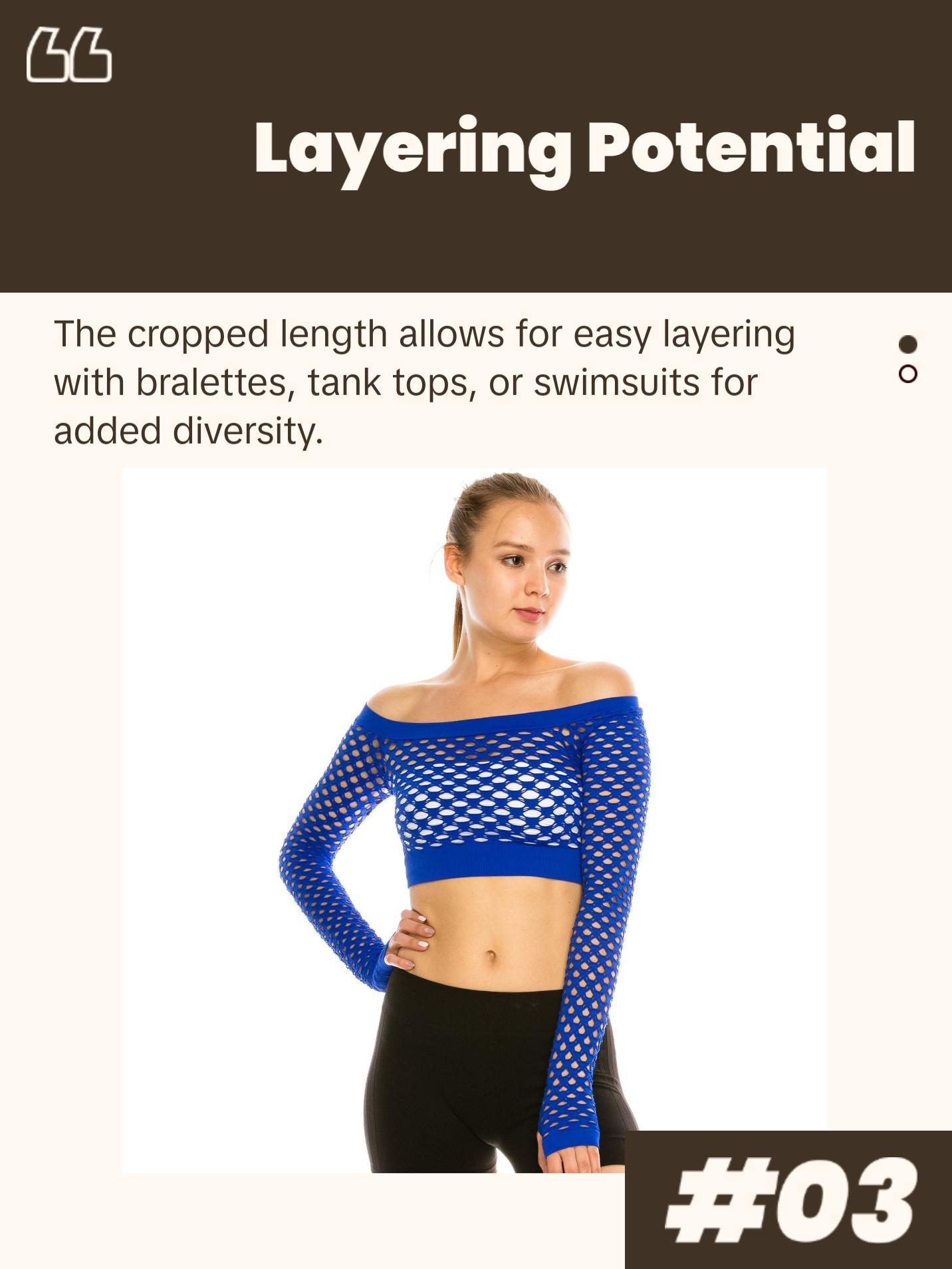 KURVE BUTTER SOFT SEAMLESS CROP FISHNET TOP