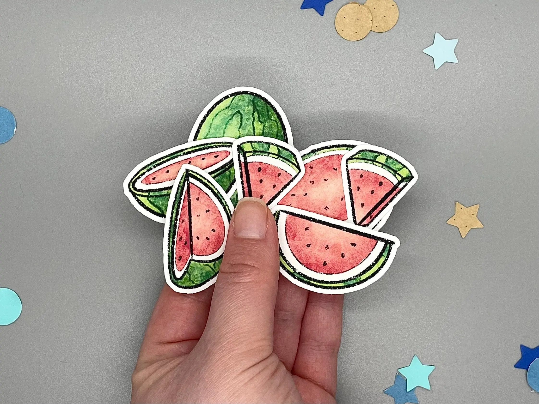 Watermelon Themed Sweet Watermelon Sticker Flakes Die Cut Set