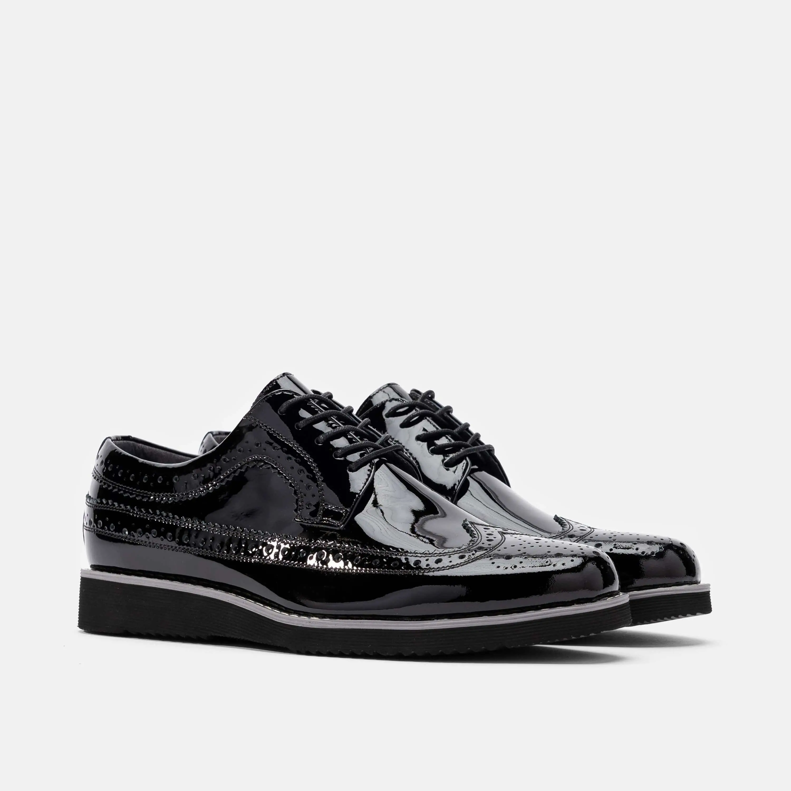 Alexander Black Patent Leather Longwing Sneakers - TikTok Shop display picture 2