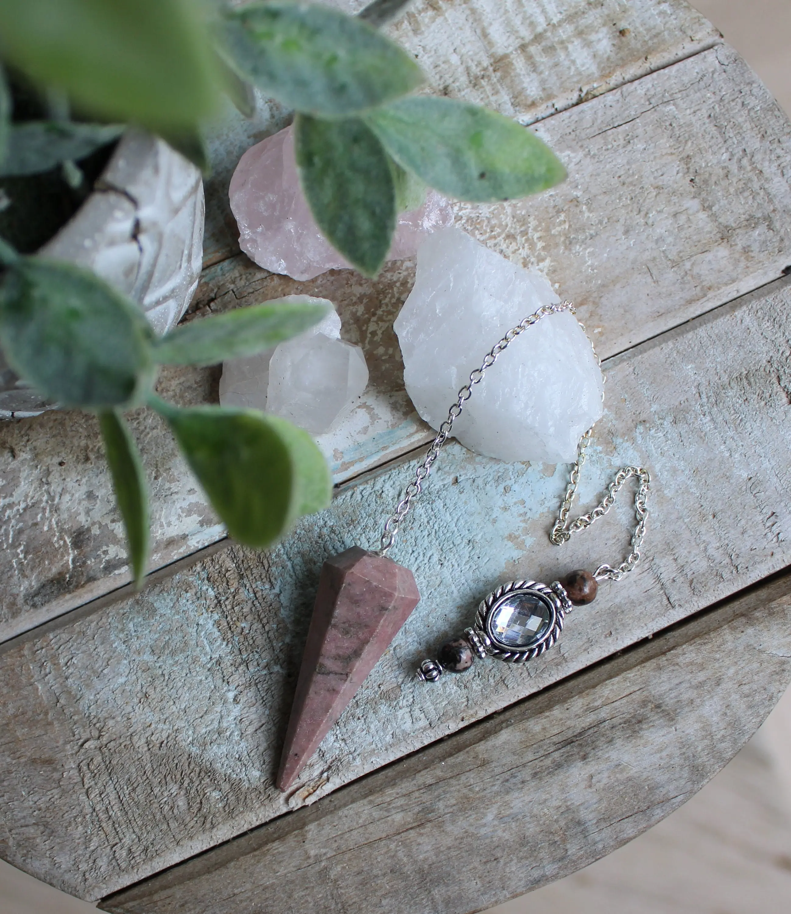 Pendulum Rhodonite Pendulum by Imogen Designs ~ Compassion, Forgiveness & Release of Fear ~