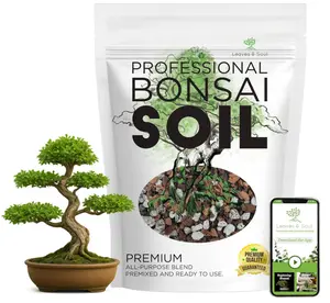 Bonsai Soil Premium All Purpose Blend | Pre-Mixed Ready to Use for Fast Drainage | Large 2.2 Quarts | Lava, Limestone Pearock, Calcined Clay and Pinebark | Made in USA