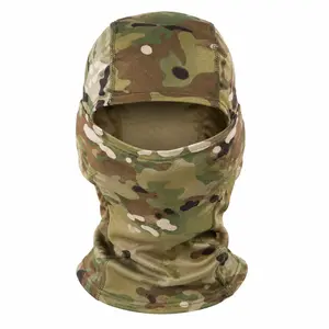 Tactical Camo Balaclava Double Sided Mesh Face Mask Trendy Fashion Casual Versatile Outdoor Hunting Airsoft Sun Protection Windproof Hood