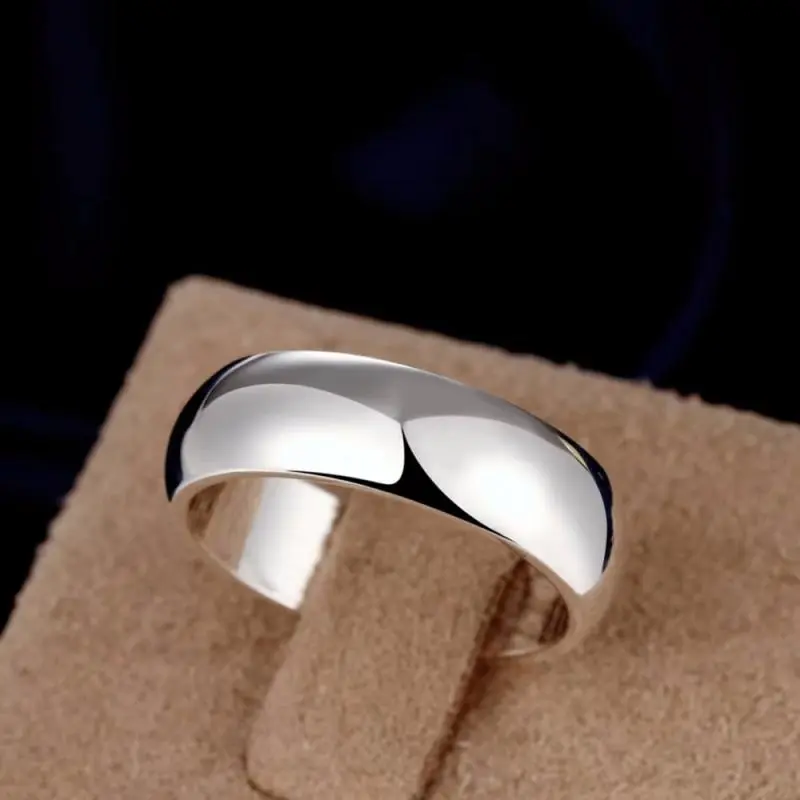 Women's 925 Sterling Silver Classic Simple Look Circle Form Band Ring - 100% Brand New Party Wear Jewelry, Ideal for Girlfriend Birthday Gifts, Sizes 5-11 Available