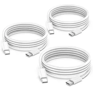 3 Pack 60w USB-C Fast Charging Cable, Compatible with iPhone 16/15 Pro Plus Max, Galaxy S24/s23/s22, iPad Pro/air, Durable & Efficient Charger, Type C, USB C Cables