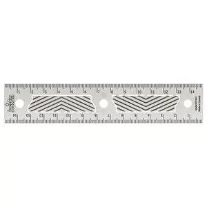 JessEm 07414 Stainless Steel 150mm Precision Ruler with Patented Flex Grip and Fade Resistant Markings
