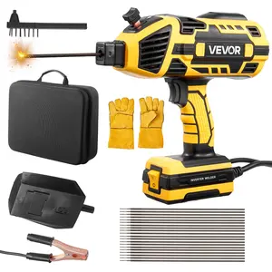 VEVOR Portable Handheld Welding Machine, 20-140A Portable ARC Welder with 5-Level Current Adjustment IGBT Inverter, 110V Handheld Stick Welder with Hot Start Function Fit for 1/16-1/8 Welding Rods
