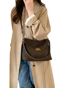2026 New High-Value Fashion Casual Retro Style Commuter Shoulder Bag, Casual Messenger Bags, PU Tote Satchel, Large Capacity Tote for Work & Daily Use, Versatile Design