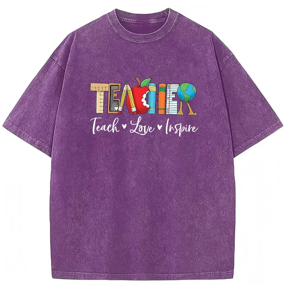 Washed T-shirt-Purple