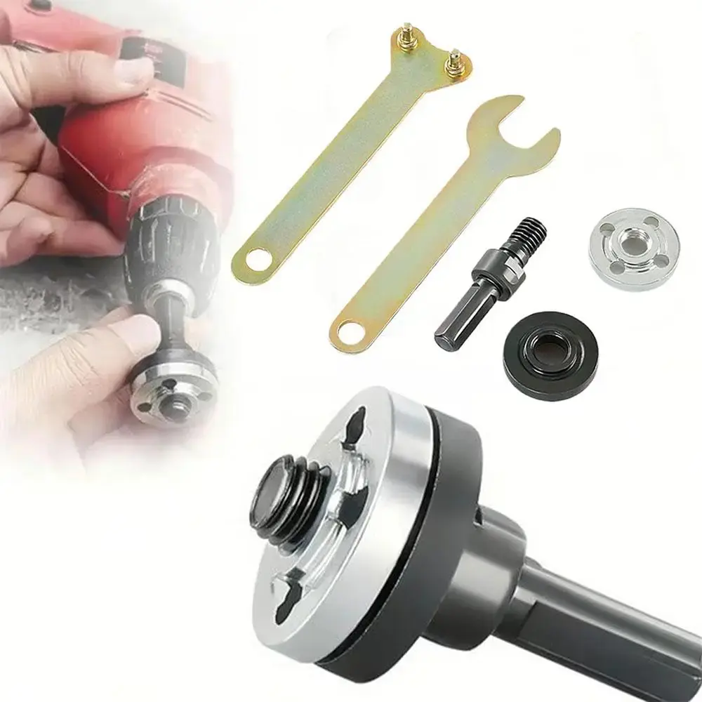 Angle Grinder Conversion Tool Set, 10-13 mm Adjustable Shaft Rotary Driver Cutter Accessories, Versatile Connecting Rod Set for DIY Enthusiasts, Tool Enhancement Replacement Parts Tool Industrial