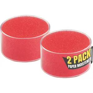 Sponge Cup Moistener, Fingertip Paper Moistener, Finger Moistener for Paper (2 Pack)