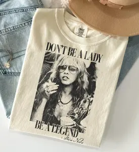Don't Be A Lady Be A Legend Comfort Colors Shirt, Stevie Nicks Shirt, Limited Stevie Nicks Retro T-Shirt, Music Concert Gift Unisex Shirt