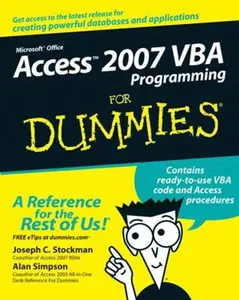 USED-Access 2007 VBA Programming for Dummies by Stockman, Joseph C. (Paperback)