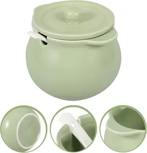 Ceramic Food Storage Jar: 1 Set Coffee Canister Kitchen Condiment Container Cookie Candy Jar Snack Storage for Kitchen and Home Cookies, Flours, Rice, Cereal, Spice