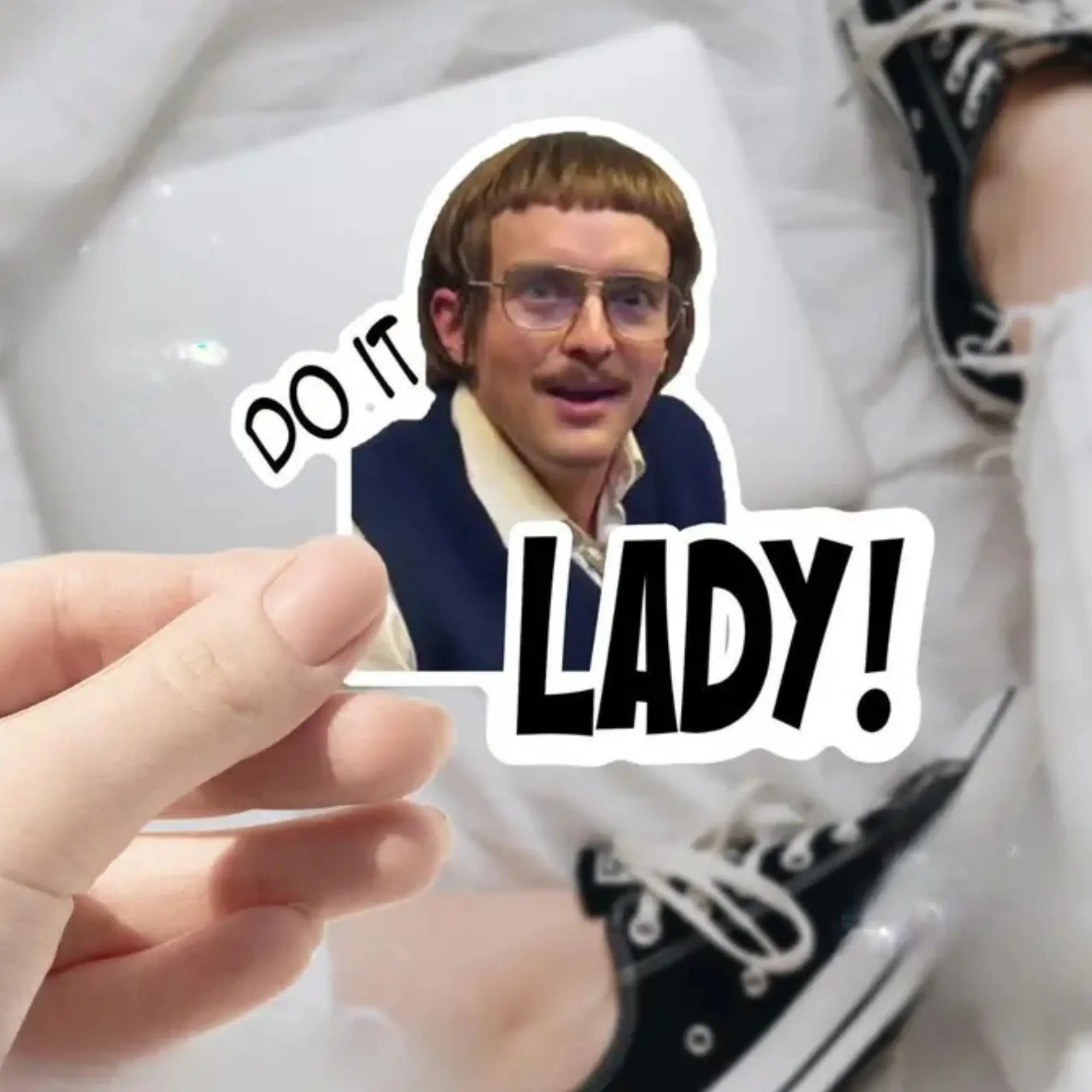 Do It Lady! Sticker, Chit TikTok Quote