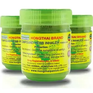 3x Hong Thai Traditional Thai Herbal Inhaler Aromatherapy Nasal Inhaler with Incense & Herbs for Mood Enhancement Relaxation