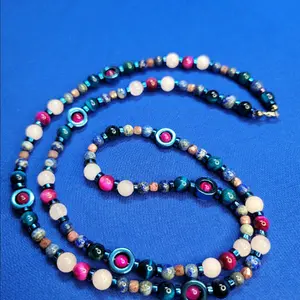 Multi-colored crystal necklace