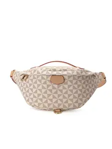 Fashionable Geometric Pattern Fanny Pack, Casual Large Capacity Sling Bag with Adjustable Strap for Daily Used, Trendy All-match Sling Bag, Waist Bag
